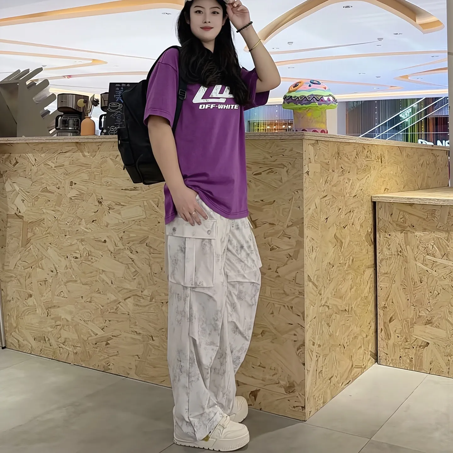 "𝙉𝙚𝙬⚜️off" 2026 Spring and Summer New Arrival short-sleeved T-shirt 32 counts 275g double yarn cotton, old washed and fried snowflake print Color: Coffee Green Purple Gray Black Sizes: S M L XL XXL