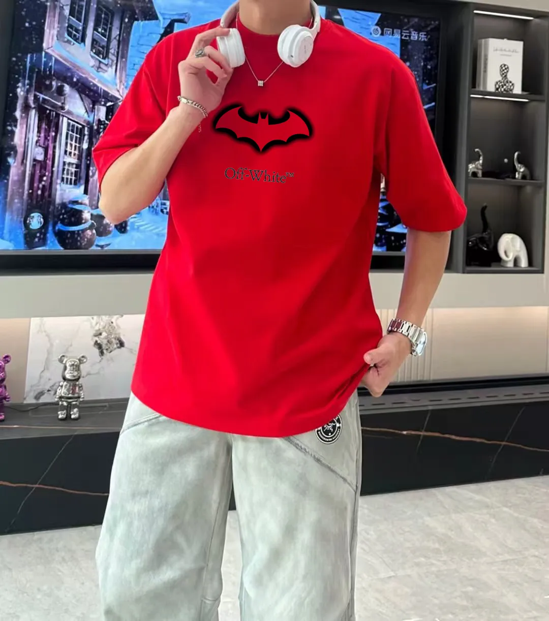 OFF-WHITE Hot Sale OW 25ss T oversize ， 220 ， 。 260 ， ， ， 。 ， ， ， ， YB 。 YB 。 ： 、White Red Size:s-xxl