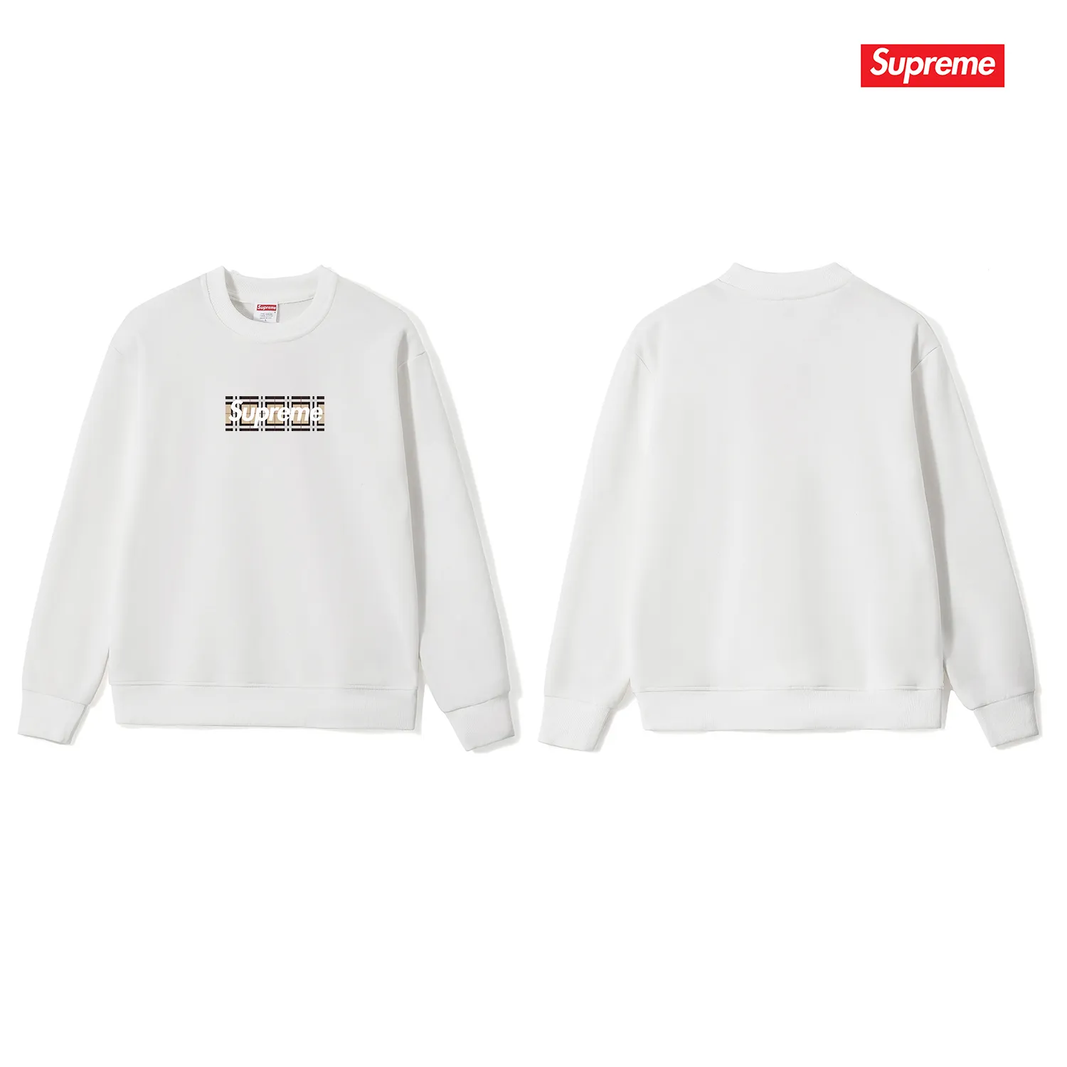 S 1021 # p 80💰 Supreme SS 22 Week 3 x Burberry Box Logo Tee 400 Quality💥 Same Style ：Black White Gray Size：S M L XL XXL