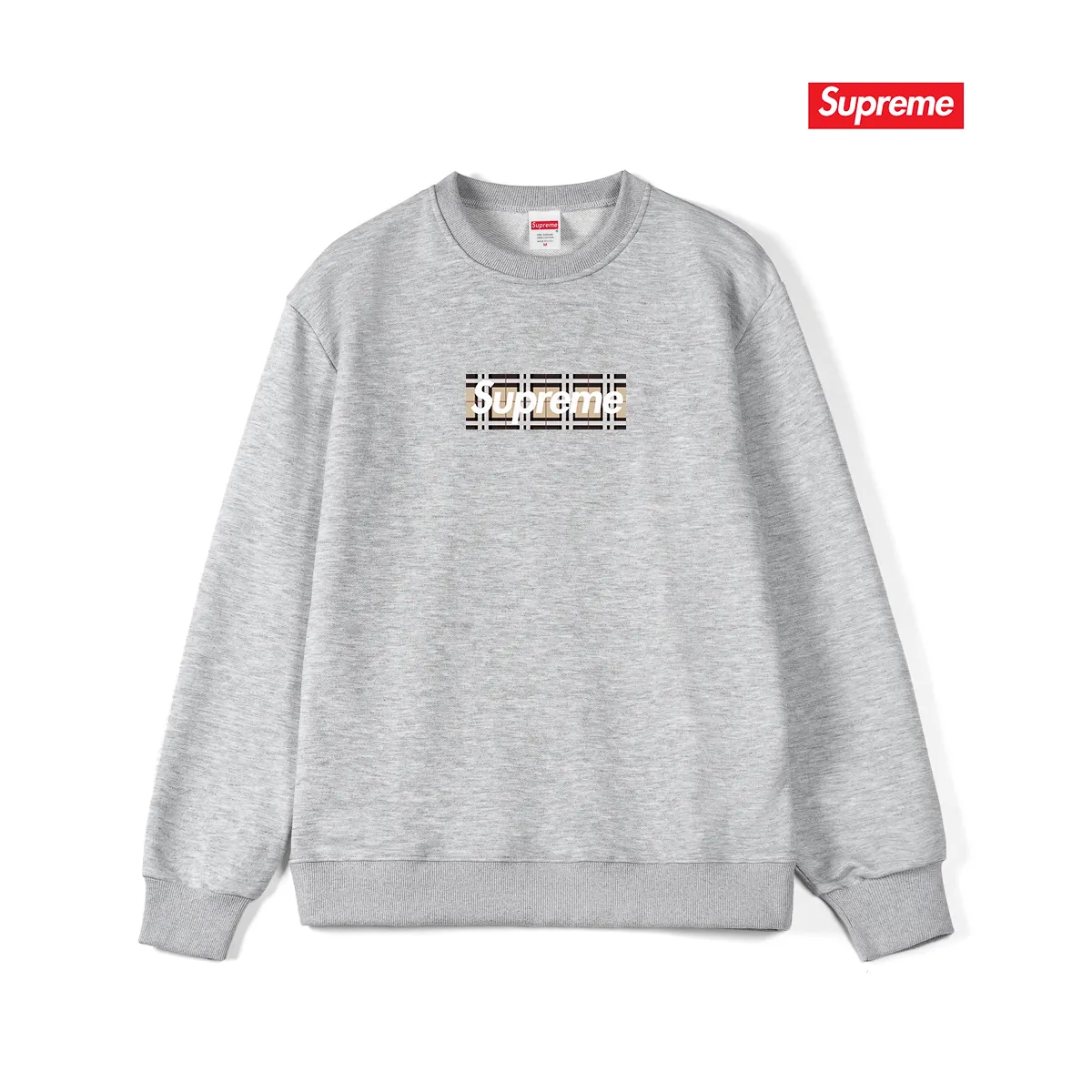 S 1021 # p 80💰 Supreme SS 22 Week 3 x Burberry Box Logo Tee 400 Quality💥 Same Style ：Black White Gray Size：S M L XL XXL