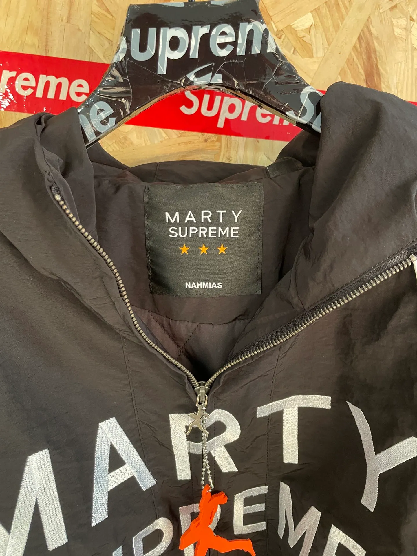 Style number: 8186 supreme x marty cross-border 26ss joint embroidery 🪡 racing cotton baseball jacket for men and women Same Style Color: White Black Dark Blue size: S-XL