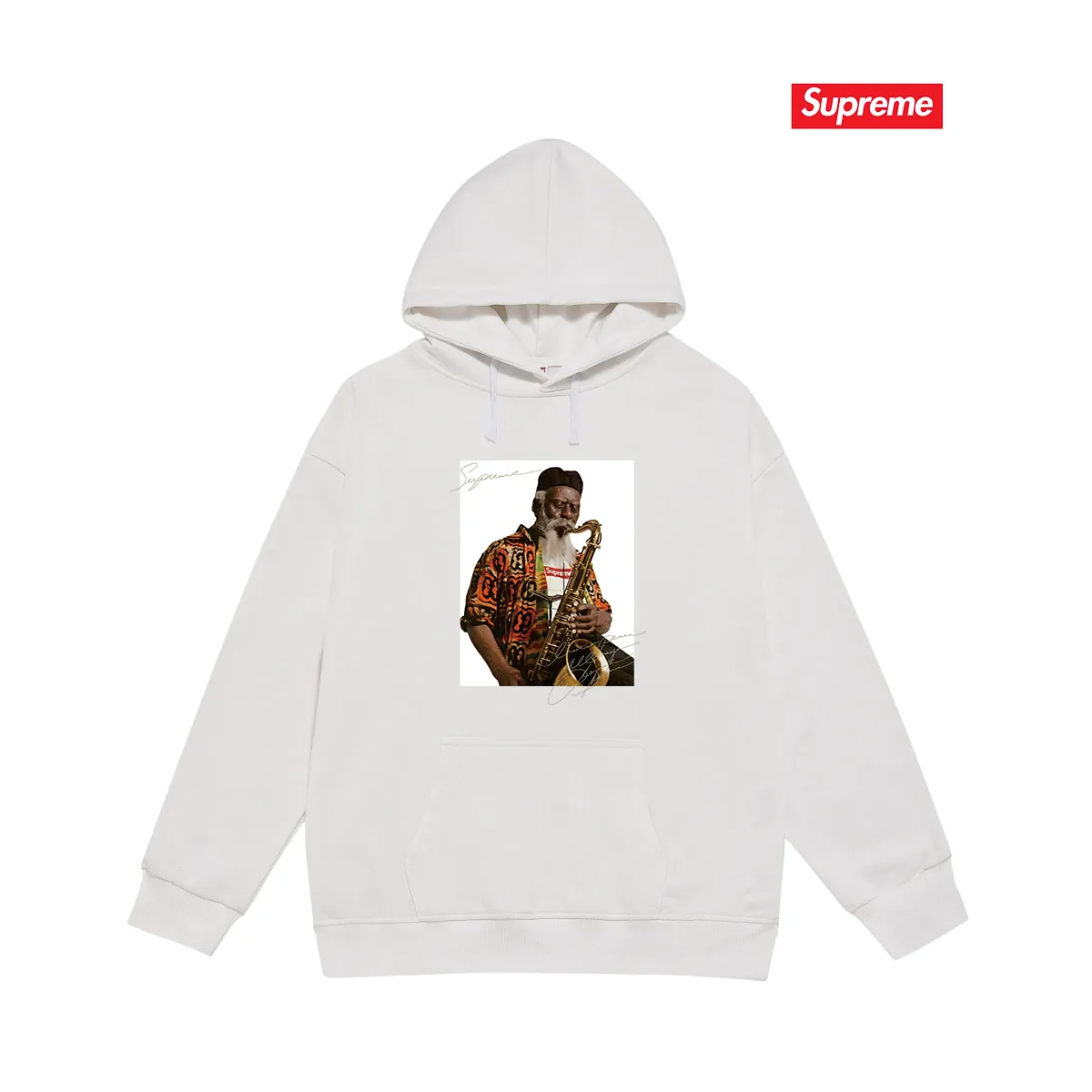 S 2034 # P 85💰 P 90💰 Supreme Pharoah Sanders Tee 400 430 Quality💥 Same Style ：Black White Gray Size：S M L XL XXL
