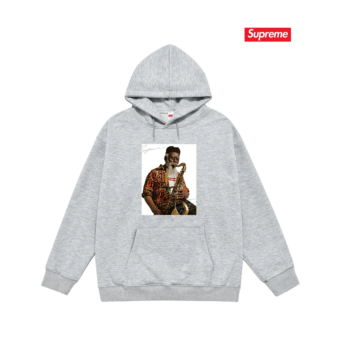 S 2034 # P 85💰 P 90💰 Supreme Pharoah Sanders Tee 400 430 Quality💥 Same Style ：Black White Gray Size：S M L XL XXL