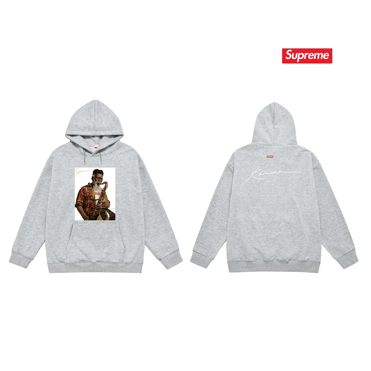 S 2034 # P 85💰 P 90💰 Supreme Pharoah Sanders Tee 400 430 Quality💥 Same Style ：Black White Gray Size：S M L XL XXL