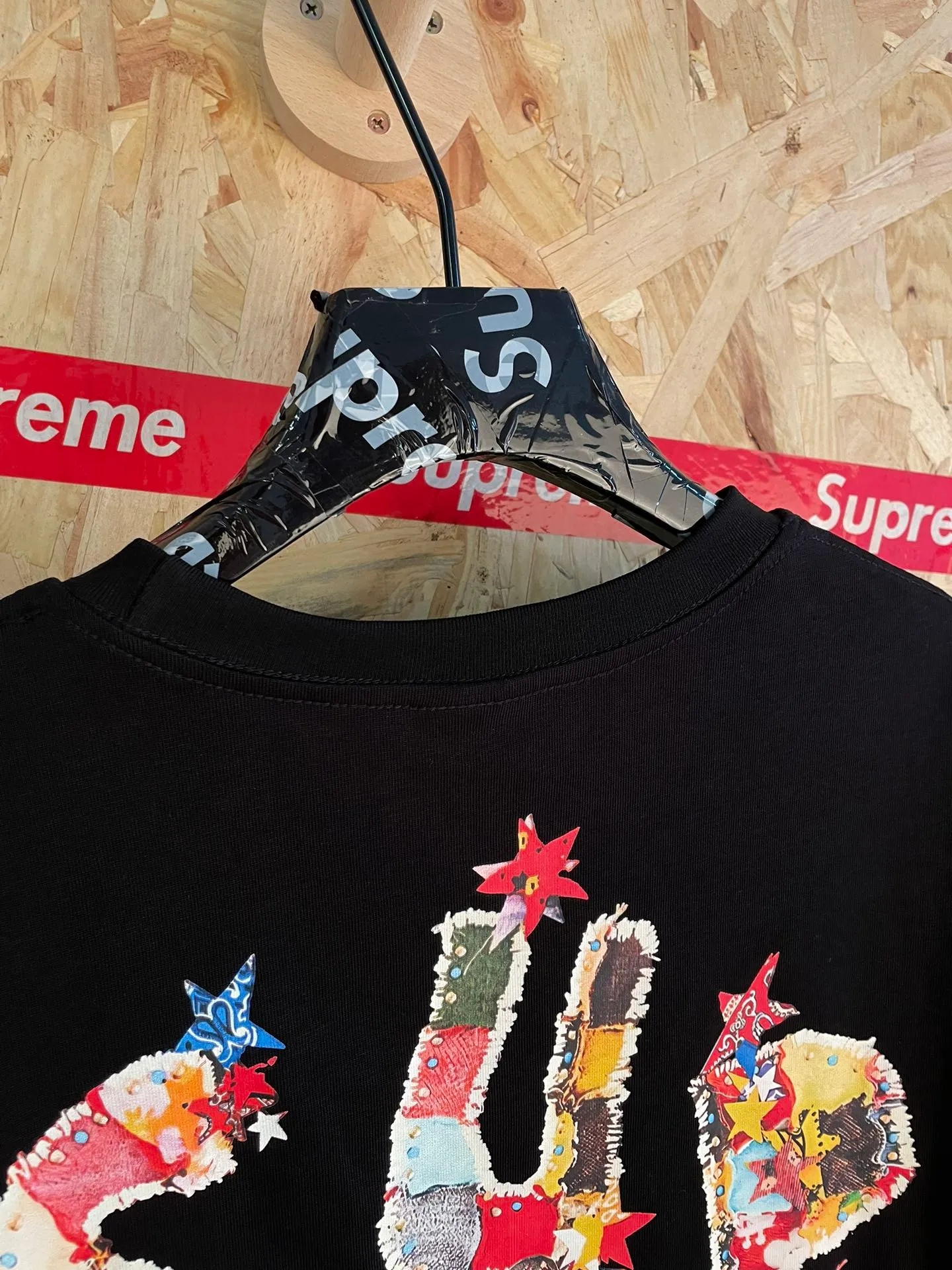 Style number: 8168 supreme letter printed round neck short-sleeved T-shirt Color: Black White Size: S-XL