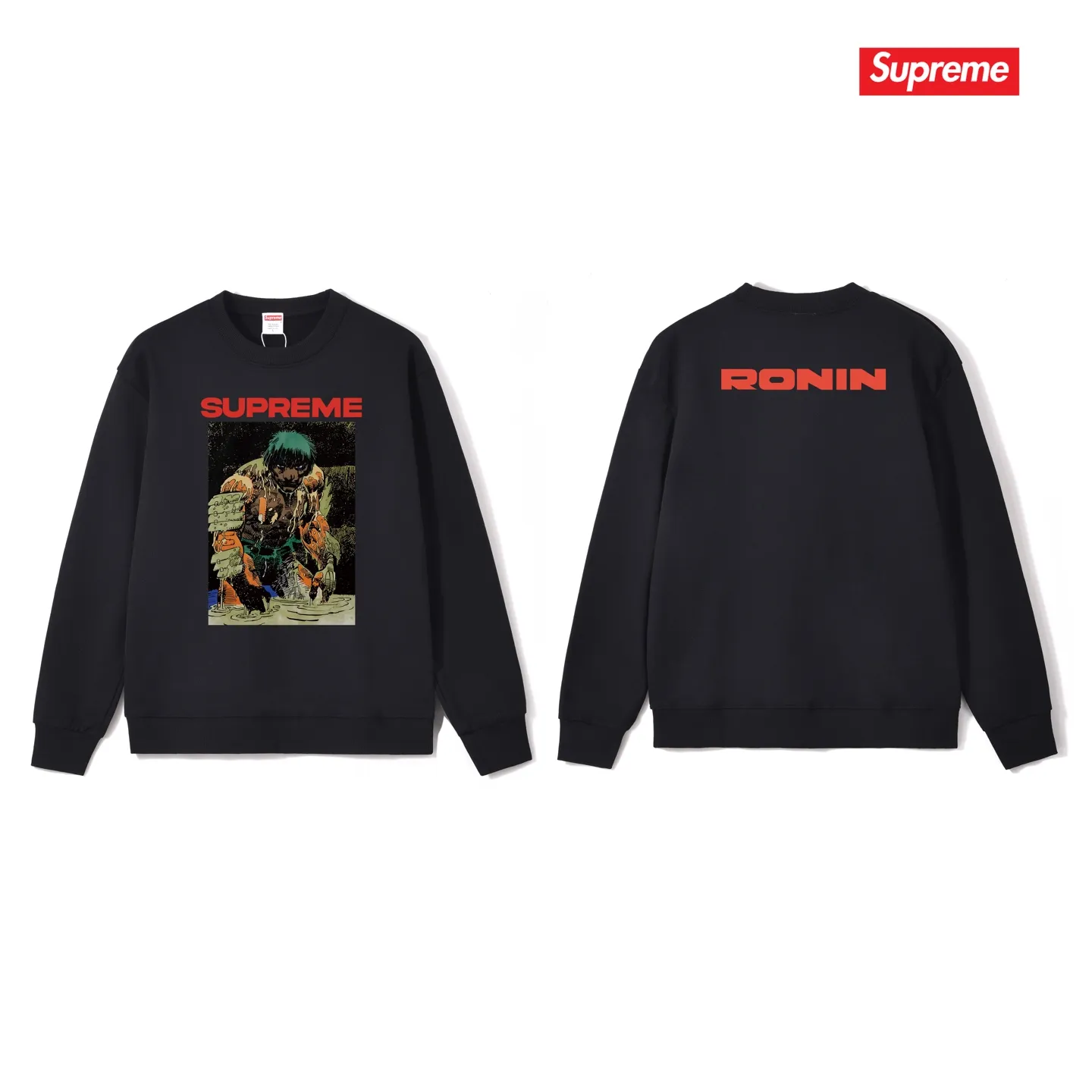 S 1026 # p 80💰 Supreme SS 23 Week 9 RONIN TEE 400 Quality💥 Same Style ：Black White Gray Size：S M L XL XXL