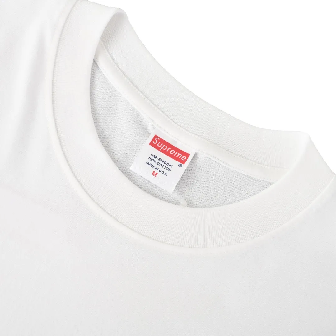 SUPREME Evolutionary History Pattern Printed Round Neck Short Sleeve T-shirt Color: White Black Wearing Style: Round Neck Fabric: Cotton Men and Women Same Style Size: S M L XL