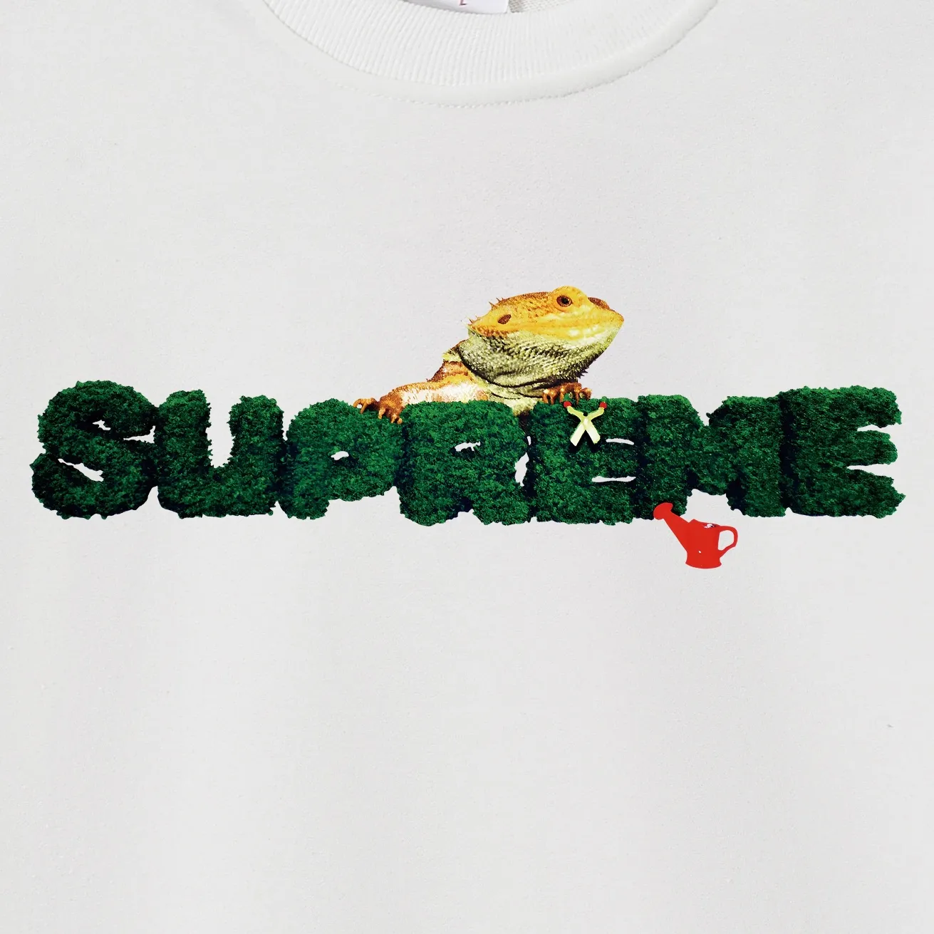 S 2041 # P 85💰 P 90💰 Supreme Week 18 Lizard Tee Logo 400 430 Quality💥 Same Style ：Black White Gray Size：S M L XL XXL