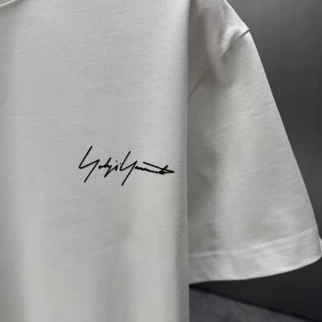 Y 3 Yohji Yamamoto 2026 Spring and Summer New Arrival short-sleeved T-shirt Customized cotton letter logo printing Color: Black White Color Sizes: M-XXXL