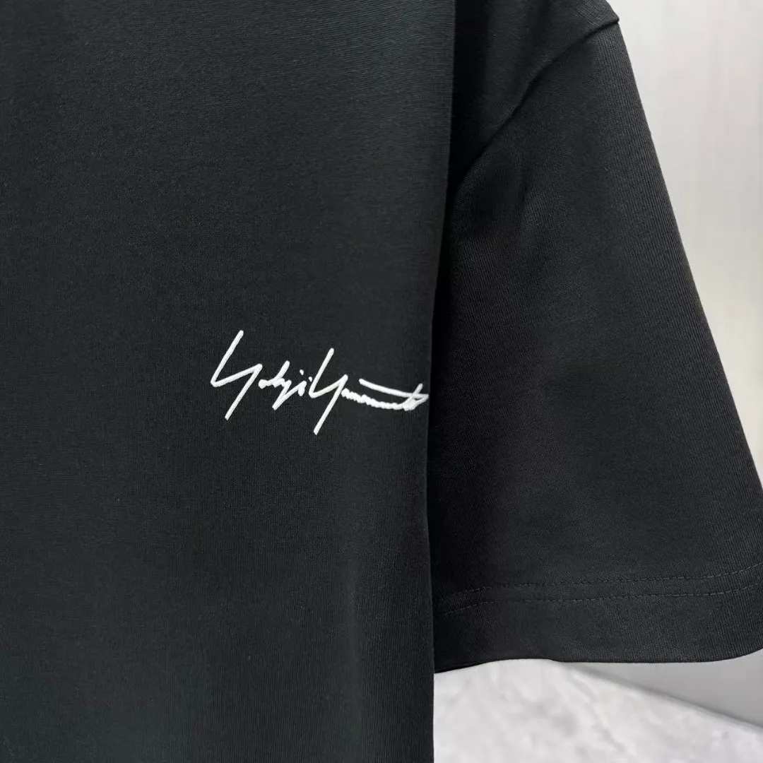 Y 3 Yohji Yamamoto 2026 Spring and Summer New Arrival short-sleeved T-shirt Customized cotton letter logo printing Color: Black White Color Sizes: M-XXXL