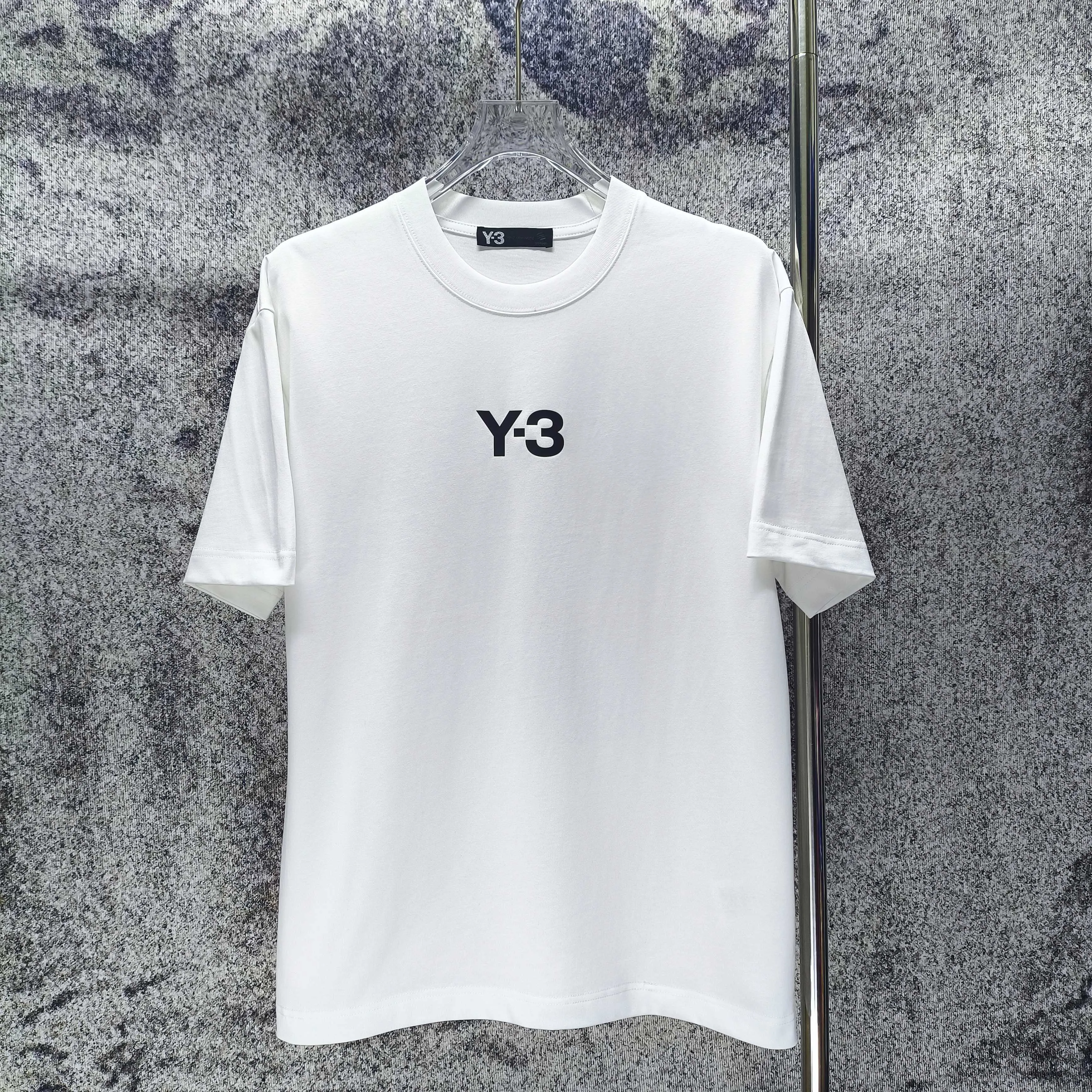 Y 3 Yohji Yamamoto 2026 Spring and Summer New Arrival gram short-sleeved T-shirt Loose fit for men and women Same Style Size S M L XL XXL Black White
