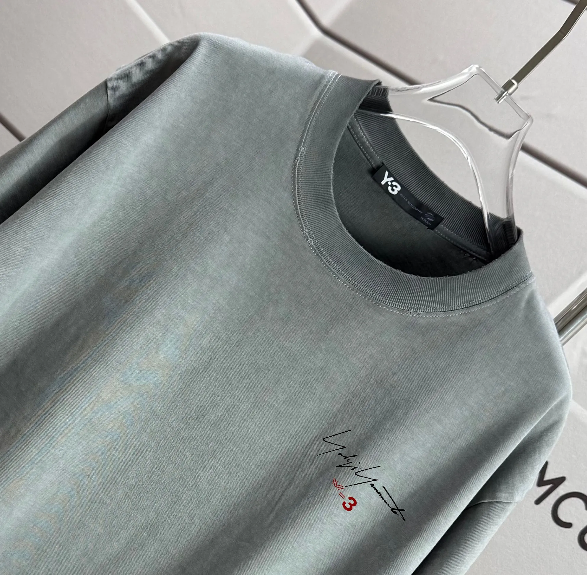 # 95 Y 3*Yamamoto*Yoji 2026 Spring and Summer New Arrival Washed and worn Round neck short-sleeved tee Men's and Women's Same Style Loose version Color: Washed black Washed white Washed gray Brown Size: S M L XL XXL Size: S (90-130 pounds) M (120-150 pounds) L (140-165 pounds) XL (160-180 pounds) XXL (180 pounds)