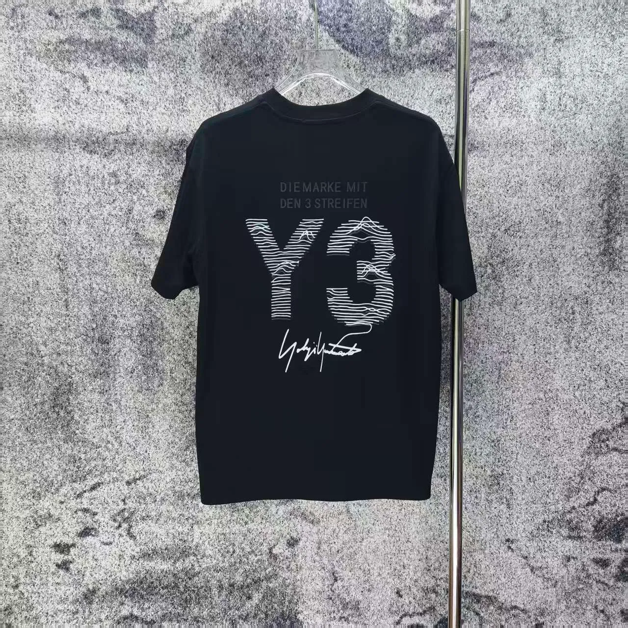 Y 3 Yohji Yamamoto 2026 Spring and Summer New Arrival printed logo short-sleeved T-shirt loose fit for men and women Same Style Size S M L XL XXL Black White