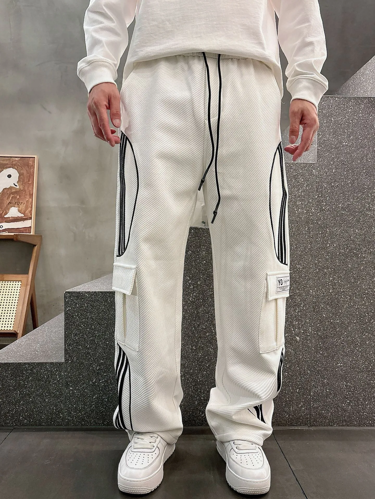 Y 3 [Higher version] The latest products for autumn and winter 2026, available at the counter simultaneously, original goods, fashionable casual trousers and casual pants, using imported original fabrics, top-grade embroidery 🪡 craft letter pattern logo, original hardware accessories decoration, simple yet fashionable, fashionable and handsome upper body, Sizes: M-3XL