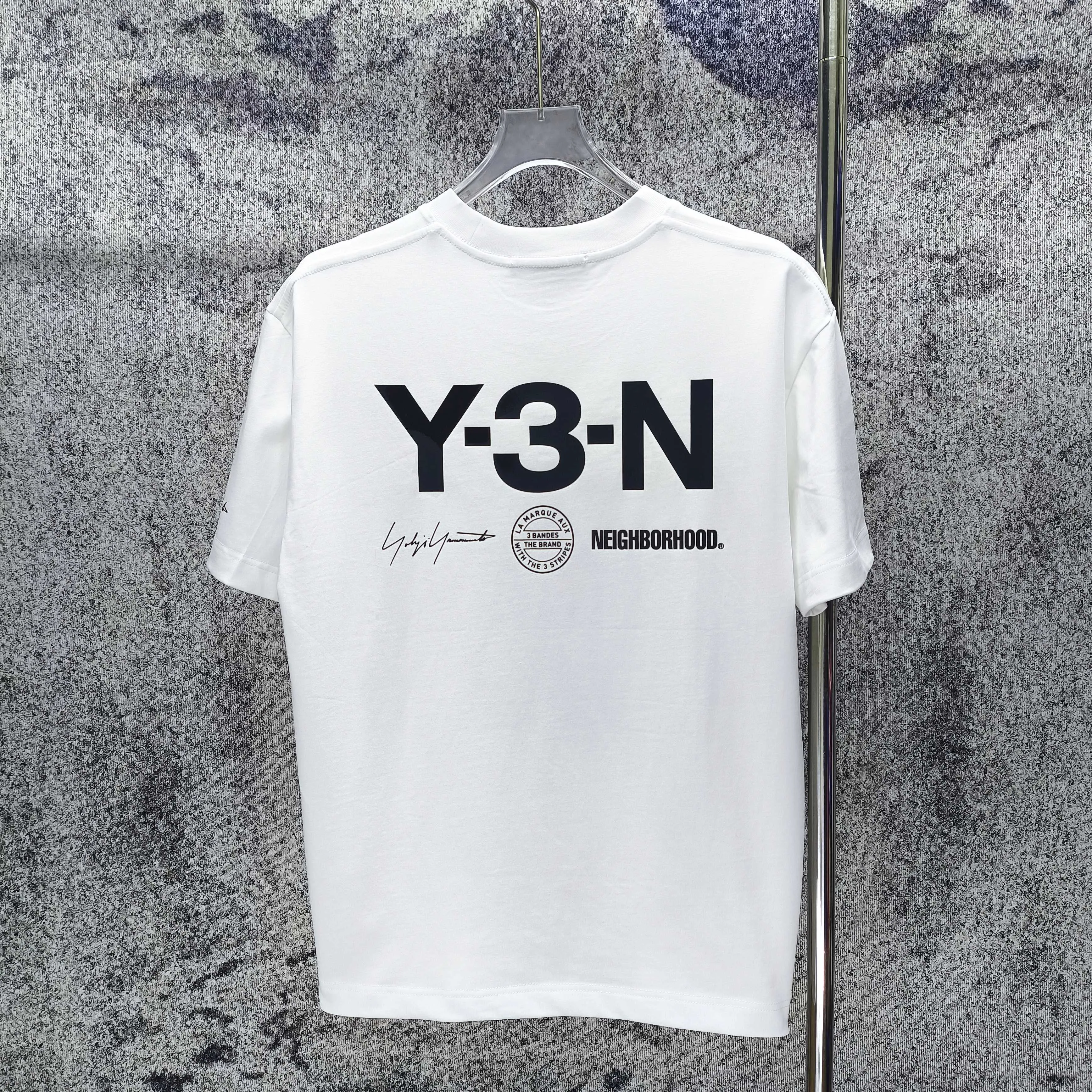 Y 3 Yohji Yamamoto 2026 Spring and Summer New Arrival gram short-sleeved T-shirt Loose fit for men and women Same Style Size S M L XL XXL Black White
