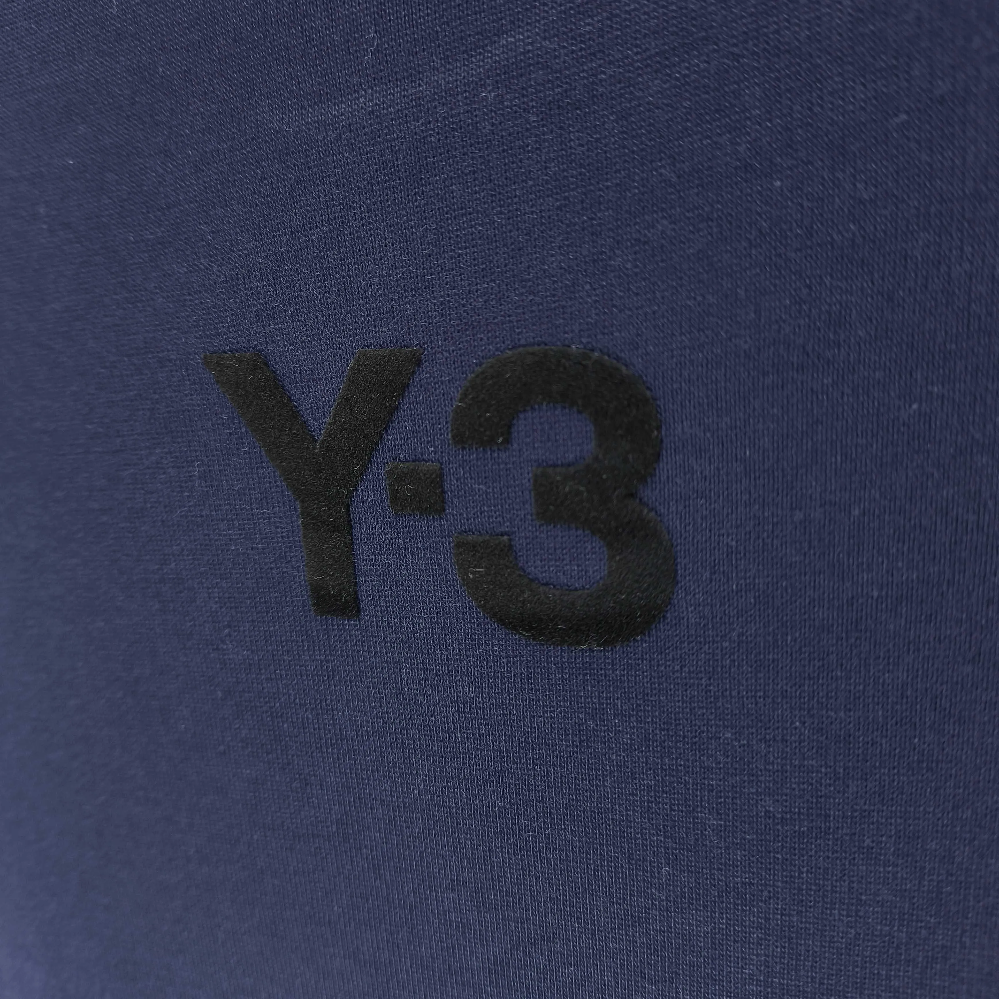 Y 3 Yohji Yamamoto 2026 Spring and Summer New Arrival flocking➕silicone signature logo short-sleeved T-shirt loose fit for men and women Same Style Size S M L XL XXL Black White Navy Blue color
