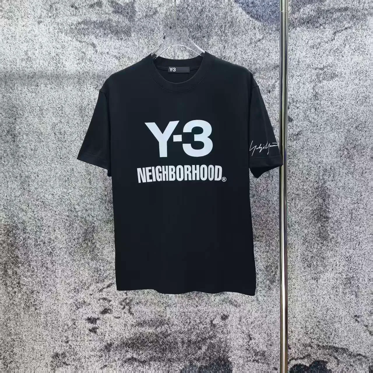 Y 3 Yohji Yamamoto 2026 Spring and Summer New Arrival joint style printed logo short-sleeved T-shirt loose fit for men and women Same Style Size S M L XL XXL Black White