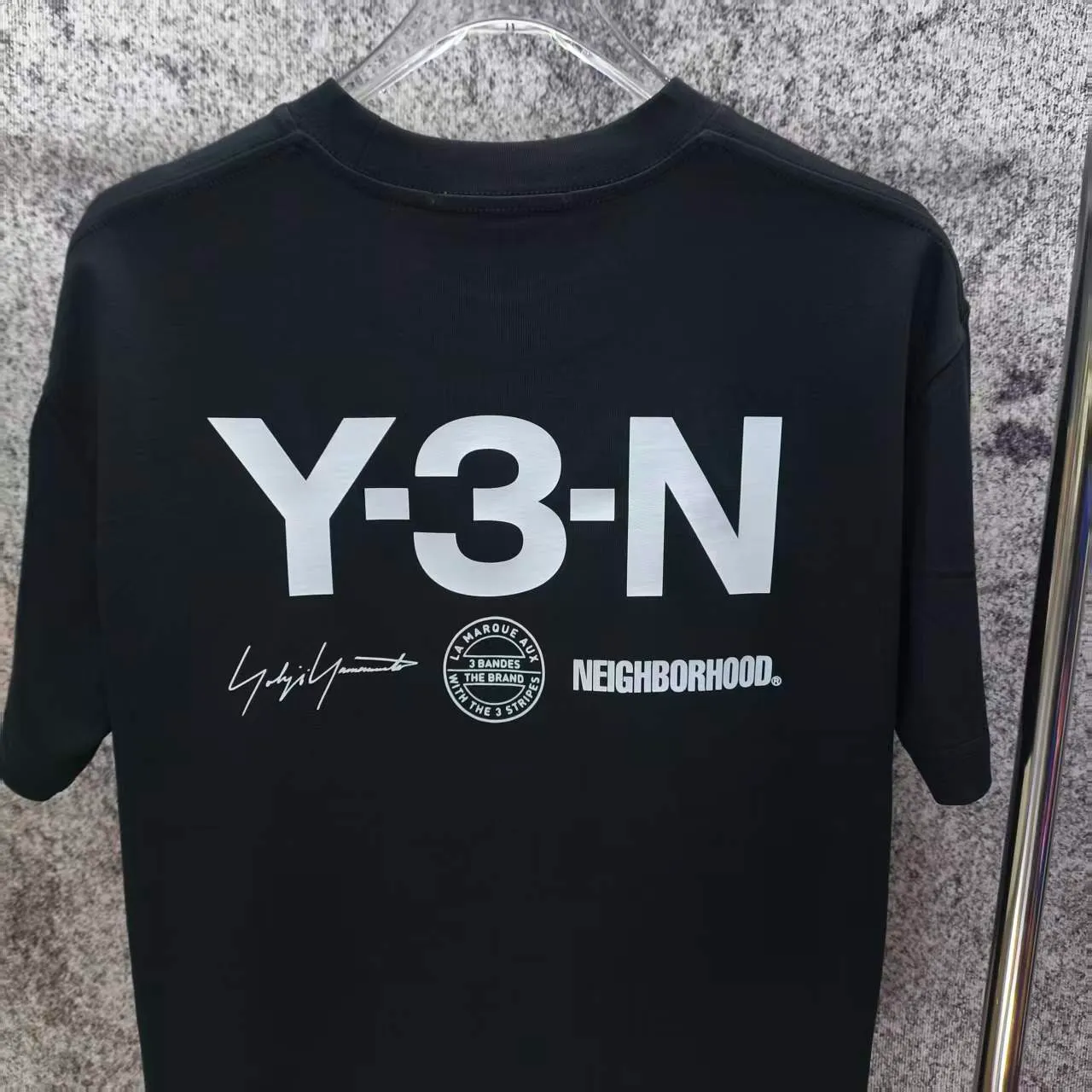 Y 3 Yohji Yamamoto 2026 Spring and Summer New Arrival joint style printed logo short-sleeved T-shirt loose fit for men and women Same Style Size S M L XL XXL Black White
