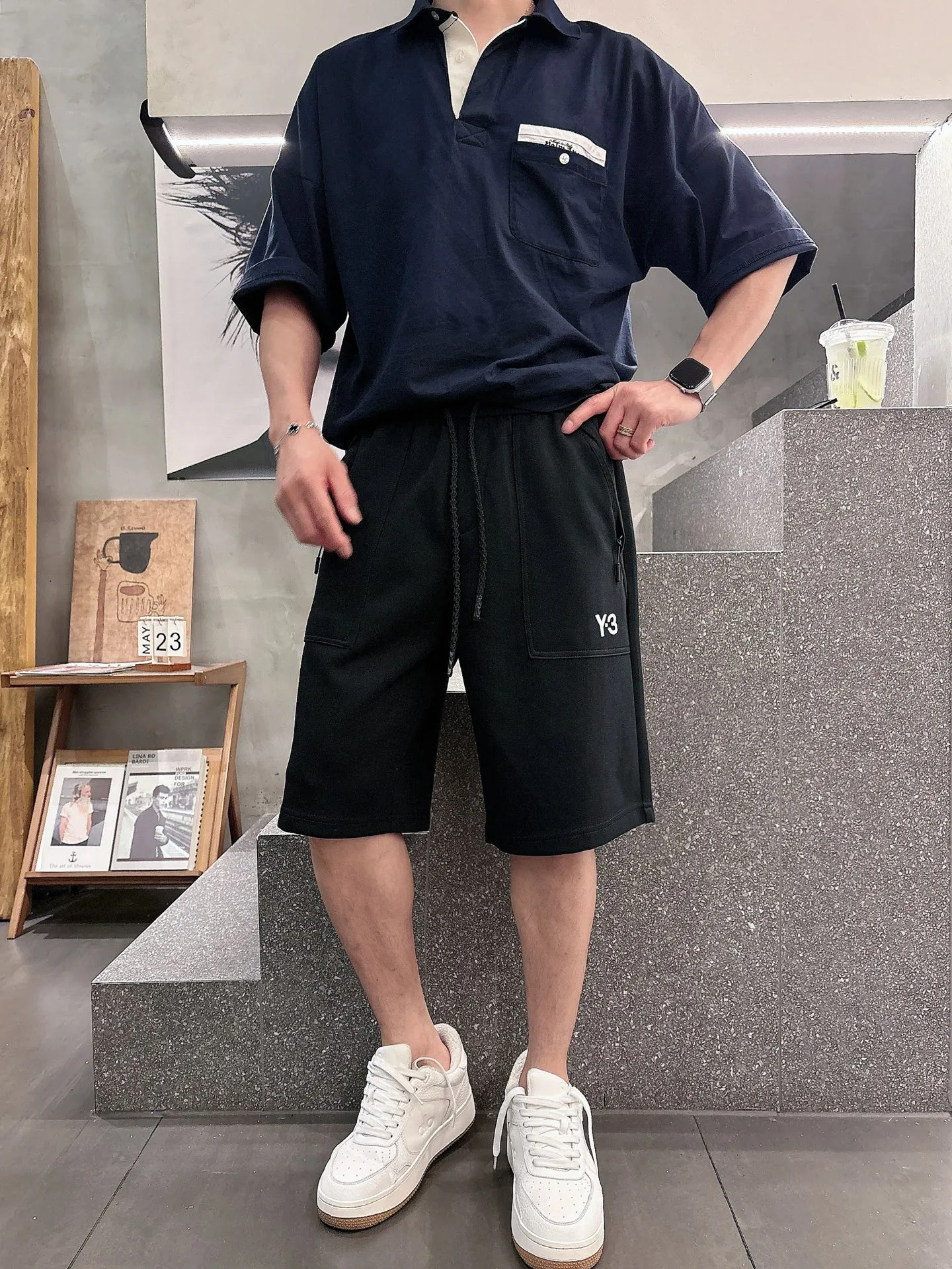 Y 3 Complete three standards 2026 summer New Arrival men's casual shorts, advanced custom-made Breathable fabric Breathable fabric with high elasticity and comfort, impeccable details, top-grade accessories, original logo design concept, delicate and soft feel! The upper body fit is awesome! Size: M-XXXL Please state your height and weight when ordering