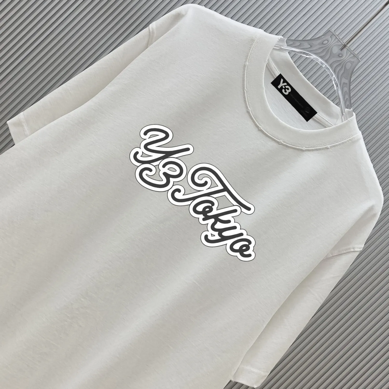 (Strictly control Quality) Style: Yamamoto-Yoji.Y-3 short-sleeved T-shirt Fabric: Weight double yarn 100% cotton Rib: Weight Sorona 1*1 trendy brand Process: Washed and worn printing Color: White Gray Khaki Haze Blue Black Size: M-4XL No gender distinction Men and women Same Style