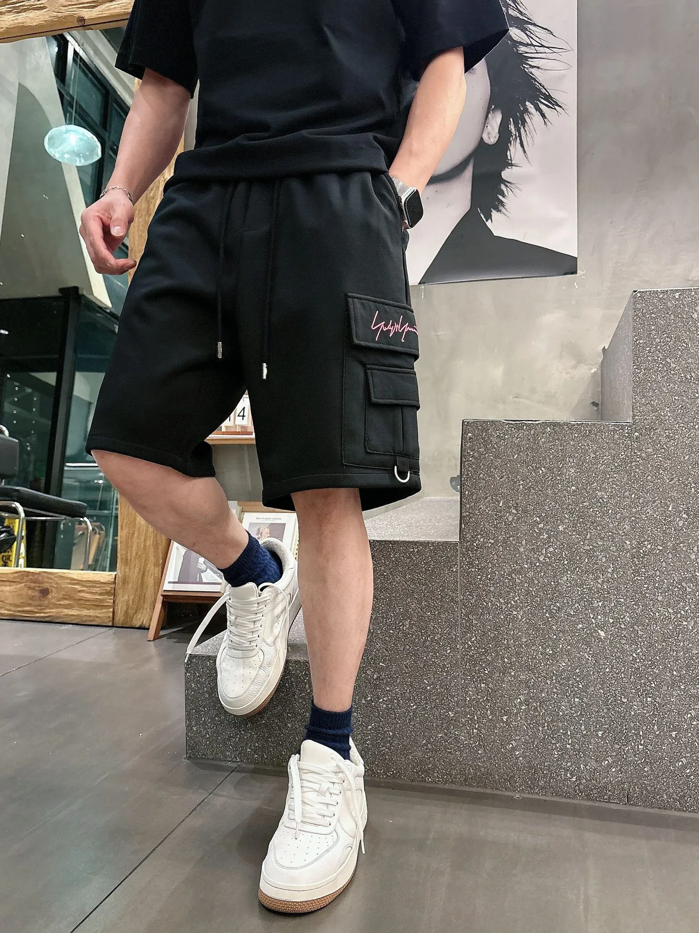 Y 3 Complete three standards 2026 summer New Arrival men's casual shorts, advanced custom-made Breathable fabric Breathable fabric with high elasticity and comfort, impeccable details, top-grade accessories, original logo design concept, delicate and soft feel! The upper body fit is awesome! Size: M-XXXL Please state your height and weight when ordering