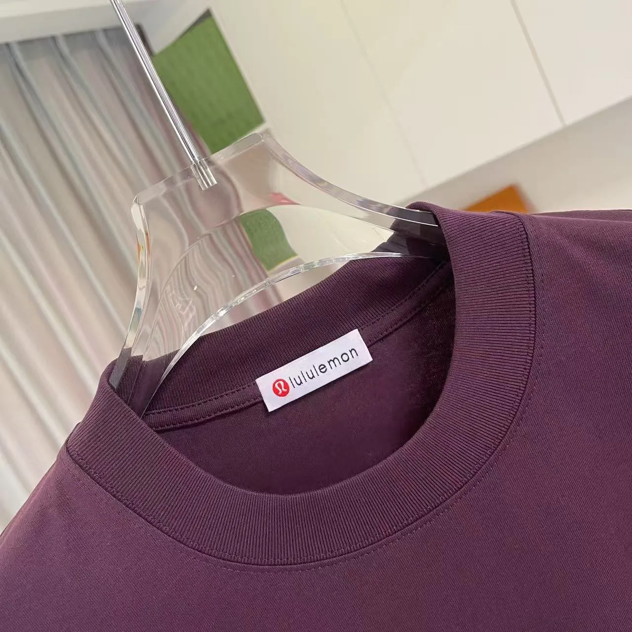 lulu* 2025 New Arrival logo g t Same Style Size：S M L XL XXL ：Black White Red Purple