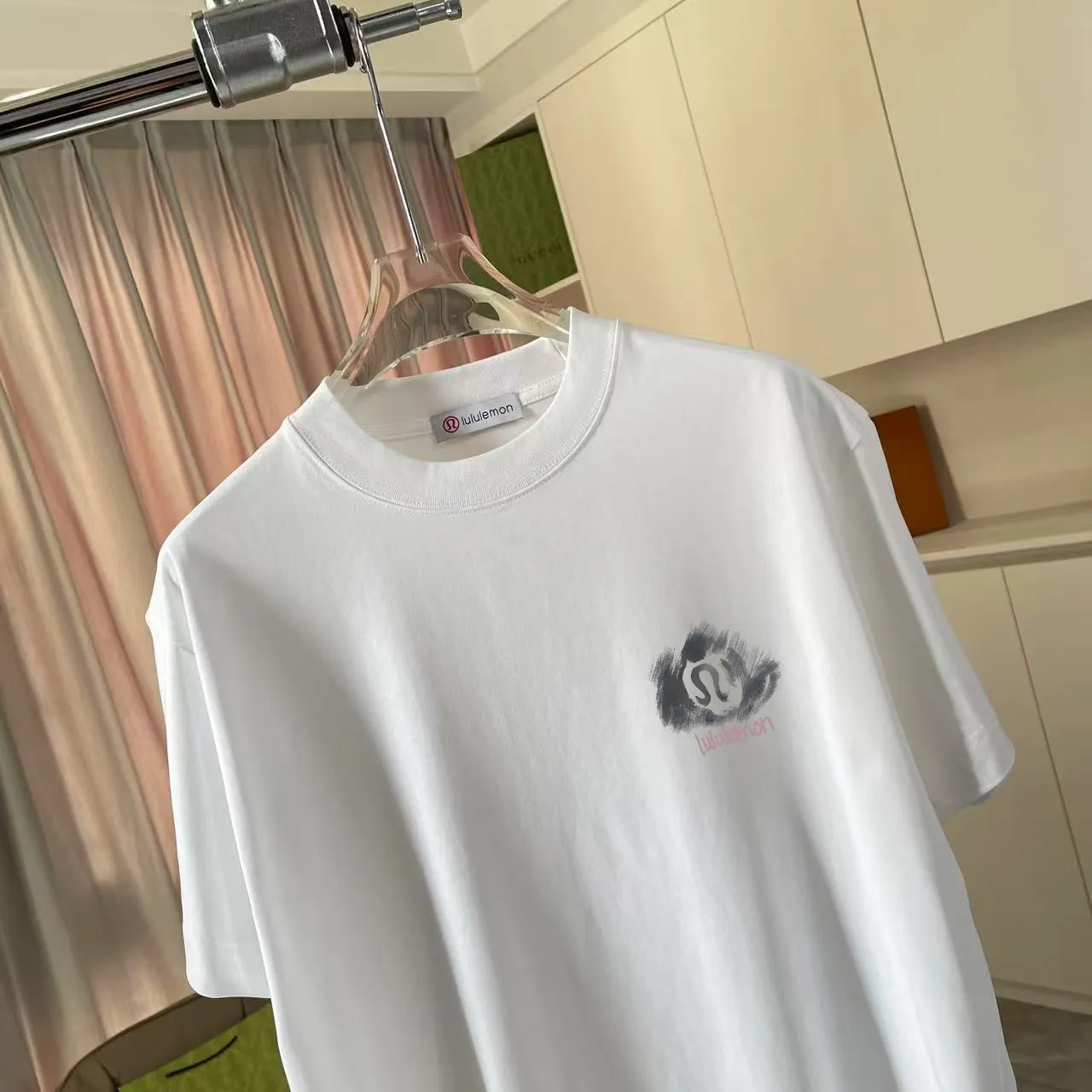lulu* 2025 New Arrival logo g t Same Style Size：S M L XL XXL ：Black White Purple Gray
