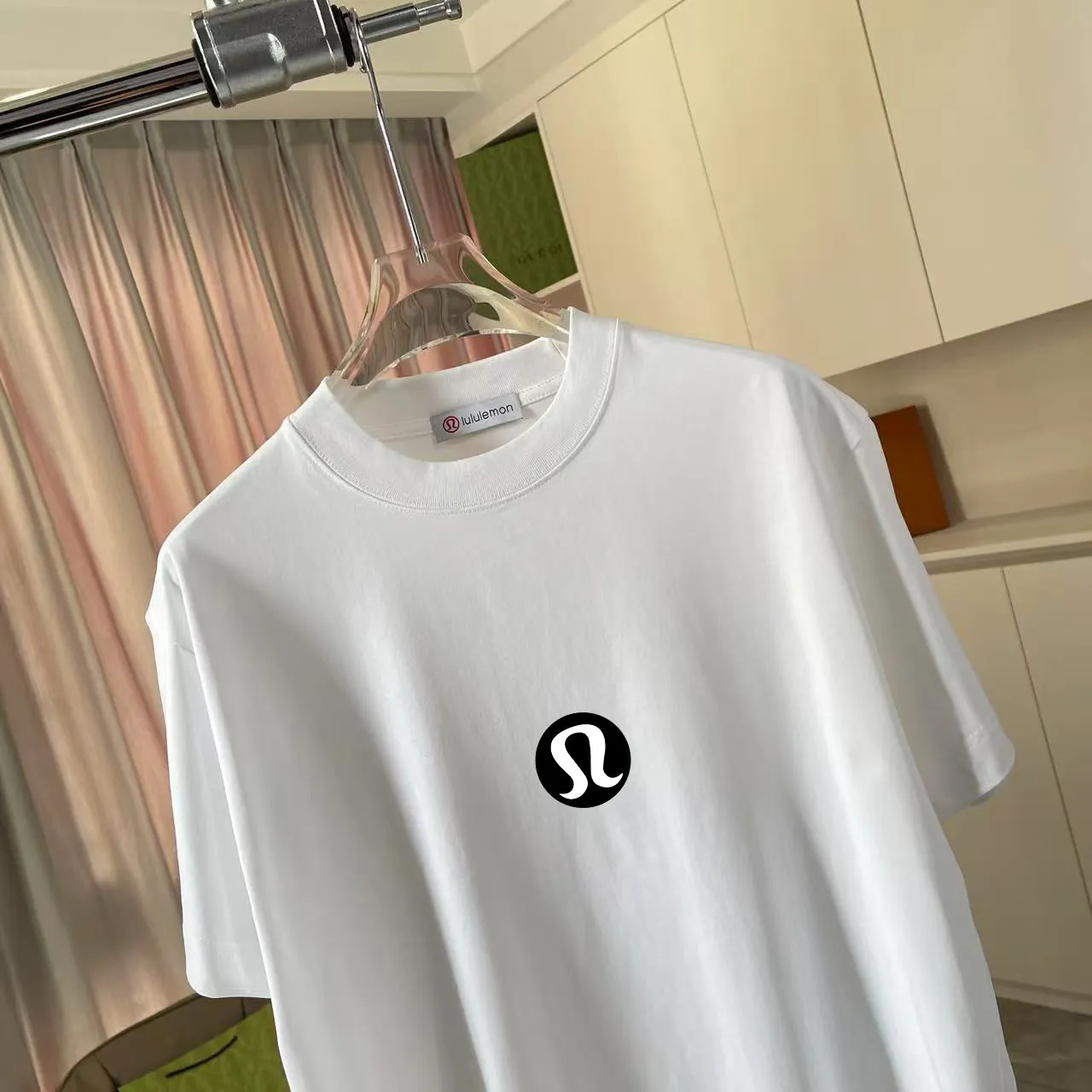lulu* 2025 New Arrival logo g t Same Style Size：S M L XL XXL ：Black White Red Gray