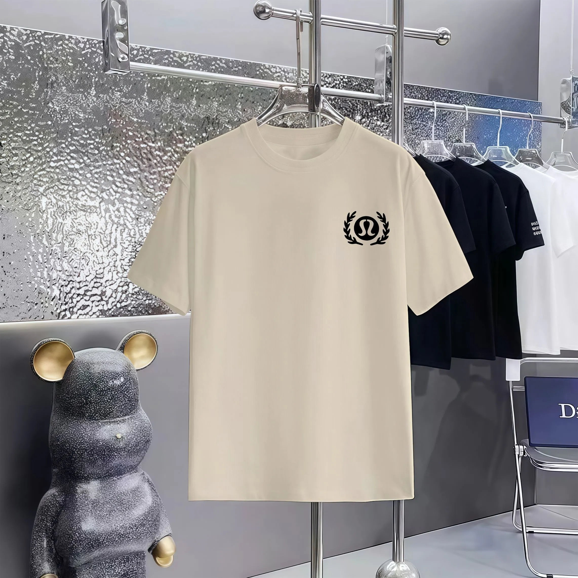 80 LULULEMON T 1:1 1×1 Same Style logo OXS ：Black，White， ，Red， Gray Size：XS-L