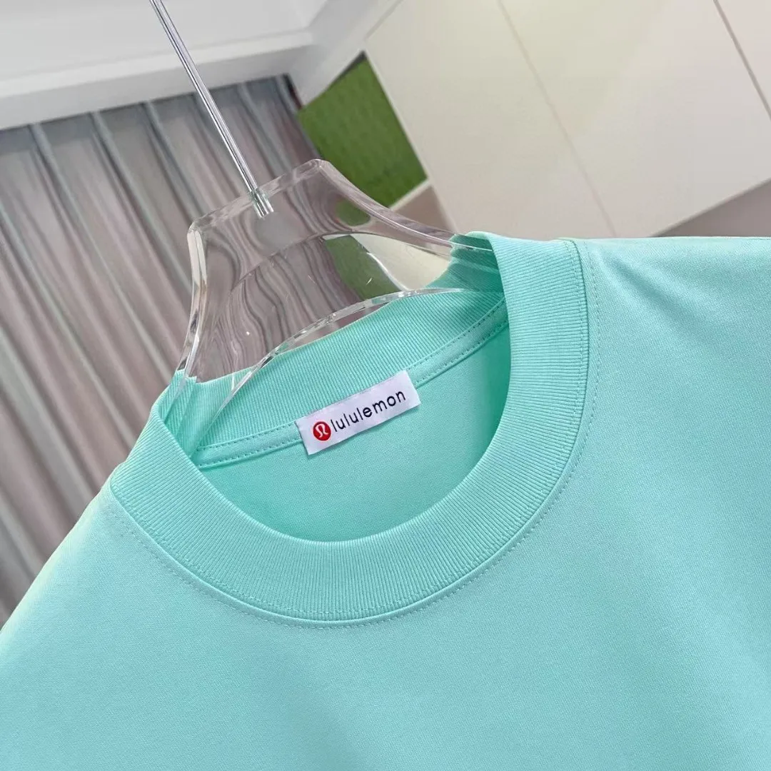 lulu* 2025 New Arrival logo g t Same Style Size：S M L XL XXL ：Black White Pink Green