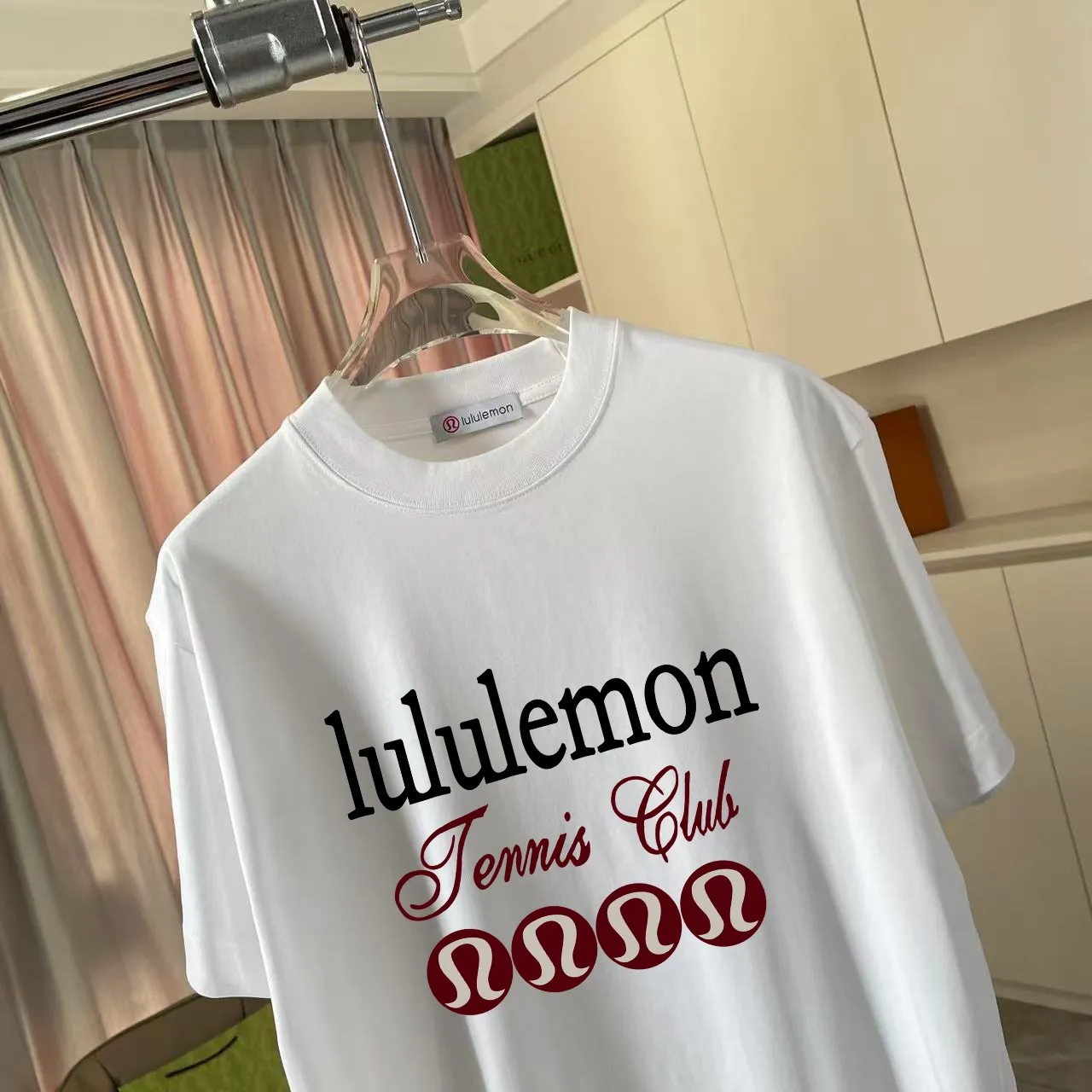 lulu* 2025 New Arrival logo g t Same Style Size：S M L XL XXL ：Black White Green Purple