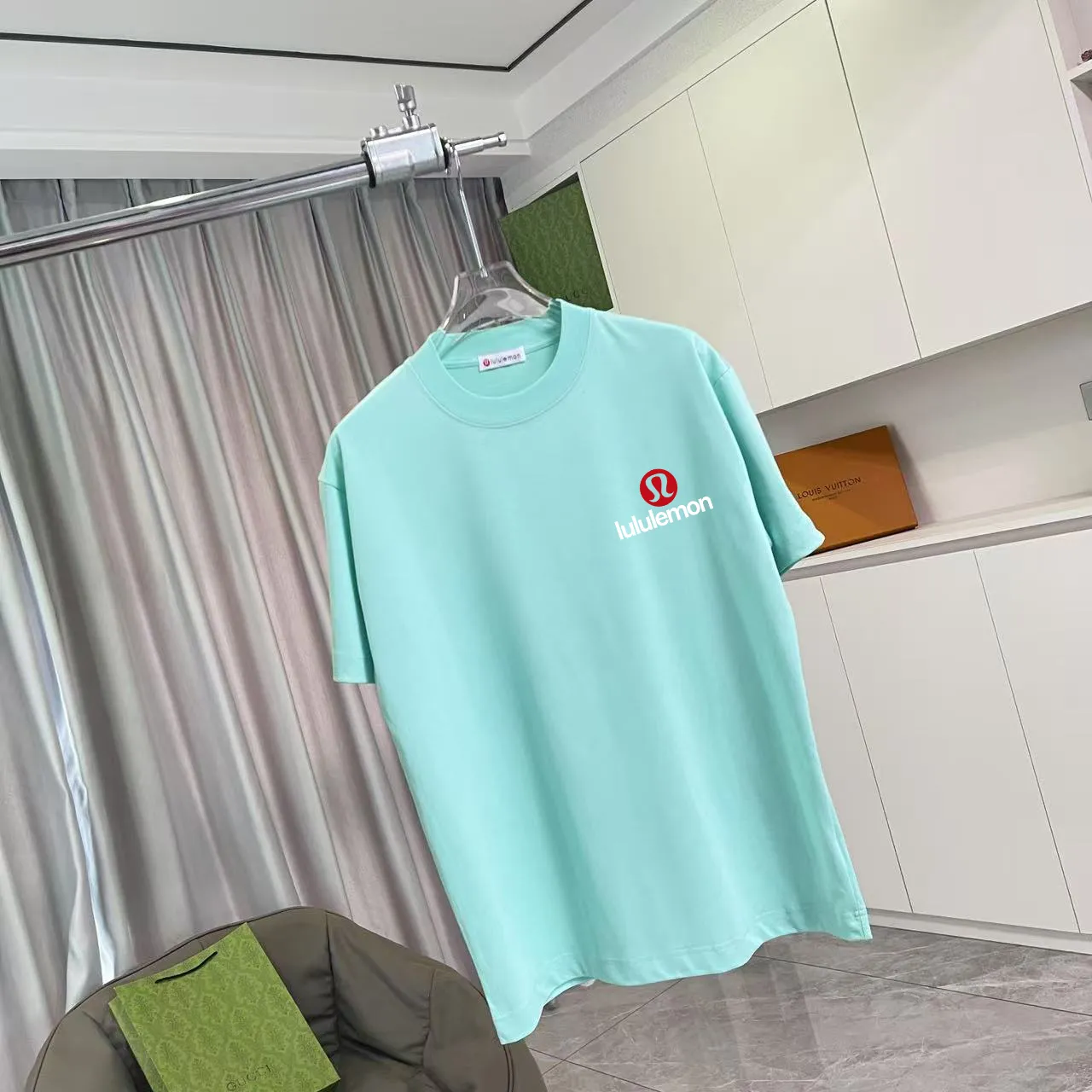 lulu* 2025 New Arrival logo g t Same Style Size：S M L XL XXL ：Black White Pink Green Gray