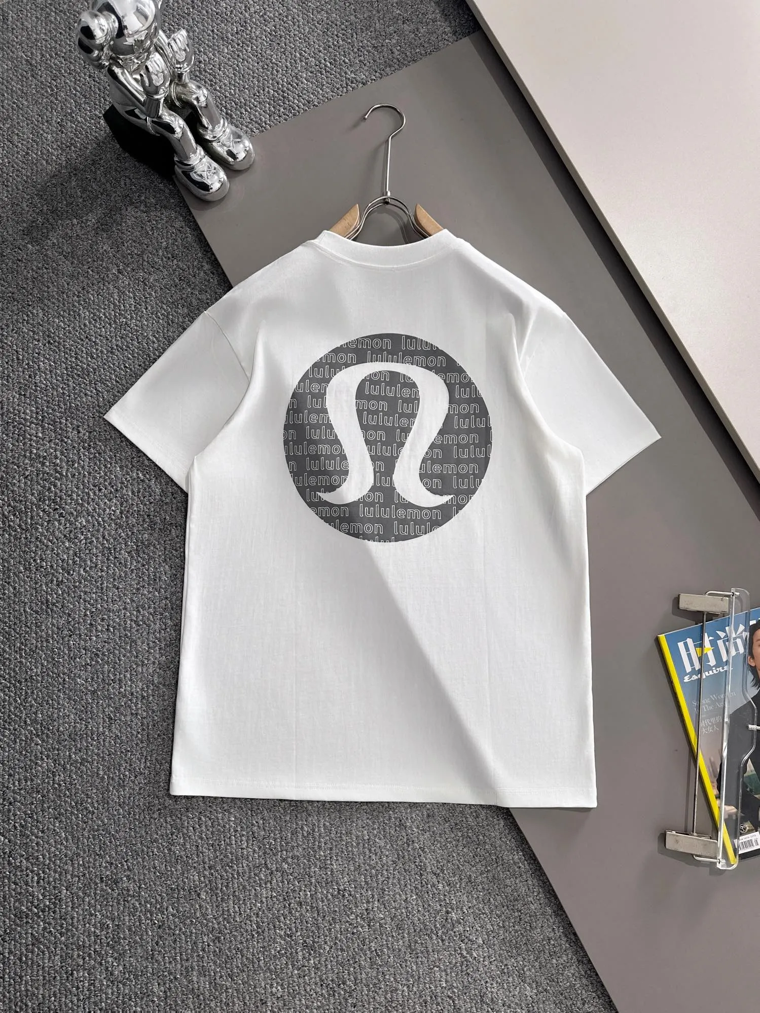 lululemon 2025New Arrival logo Same Style t 100％ 32 ：White Size：XS S M L
