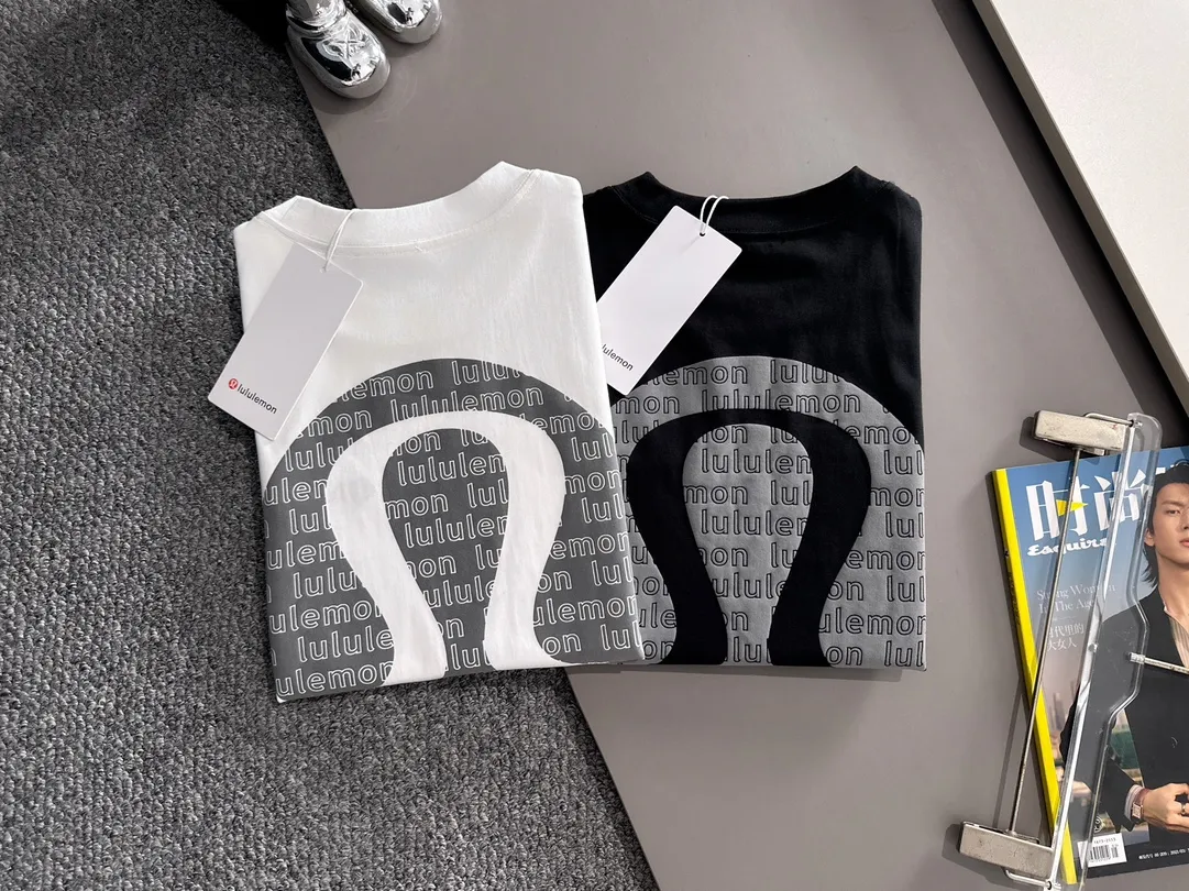 lululemon 2025New Arrival logo Same Style t 100％ 32 ：White Size：XS S M L