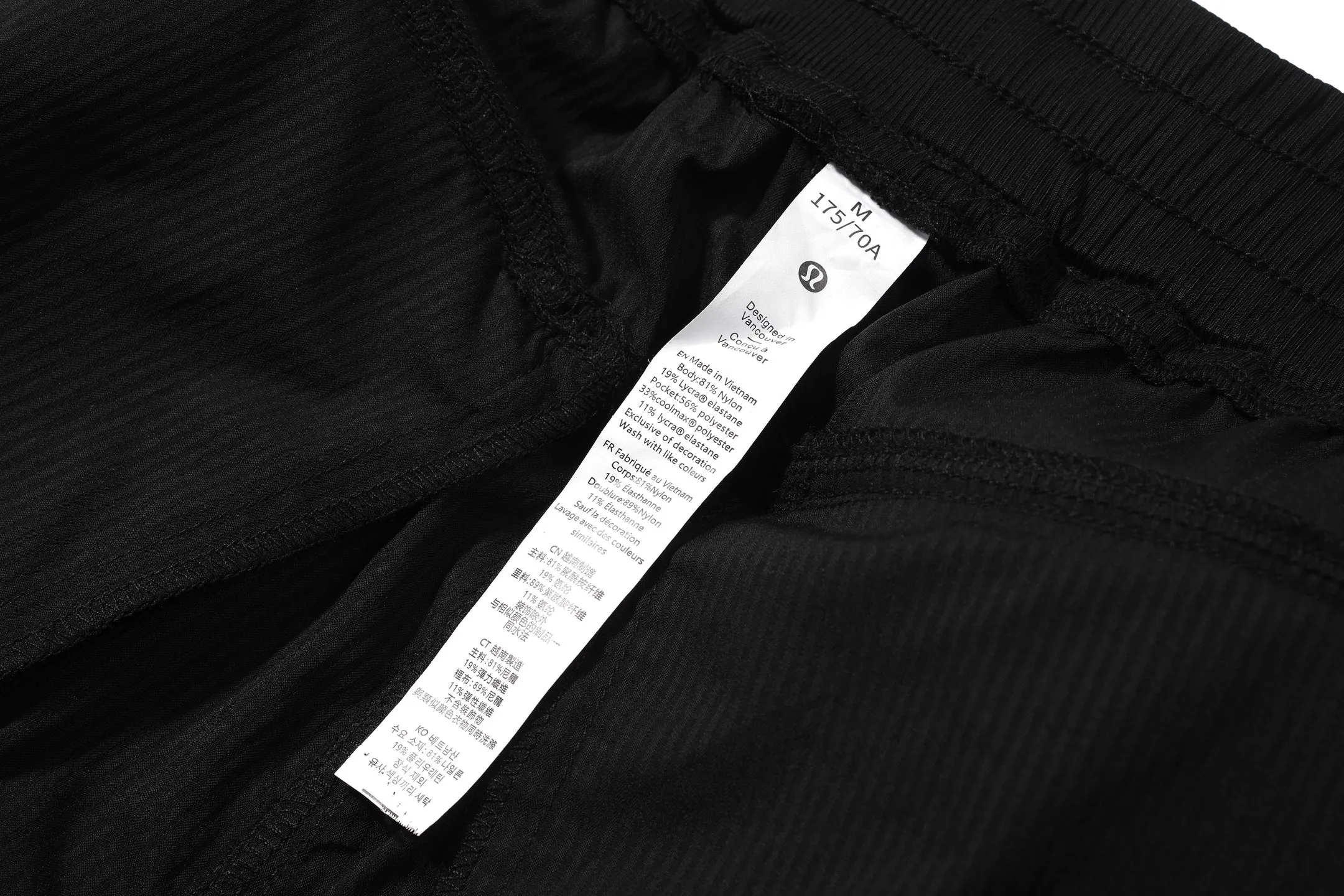 In Stock 👍👍 K 4005#LULU Black S-XL 23 K 4005#28026005