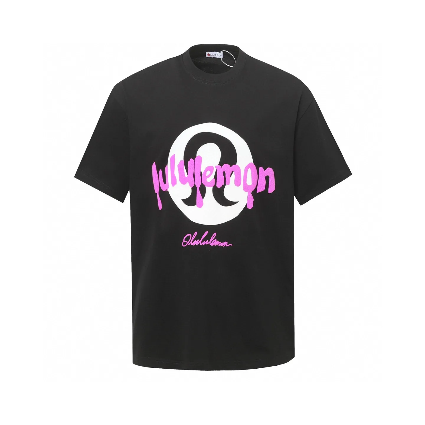 Lululemon/ 25ss logo T Os Same Style Sizes：XS S M L ：Black White