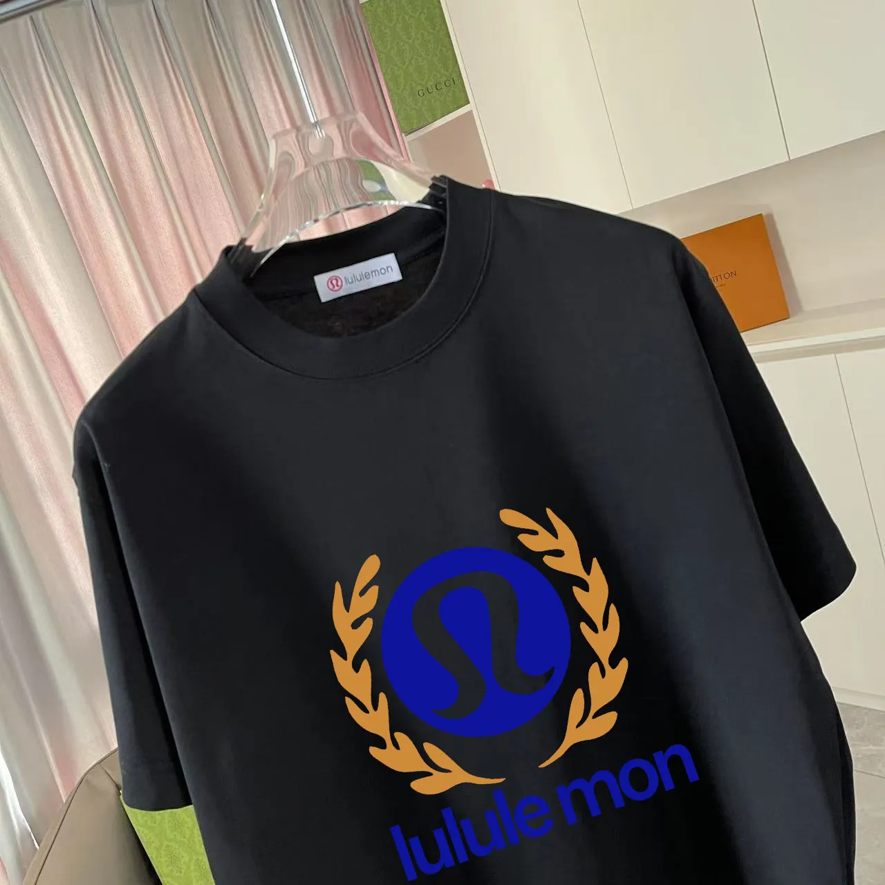 lulu* 2025 New Arrival logo g t Same Style Size：S M L XL XXL ：Black White Red Purple