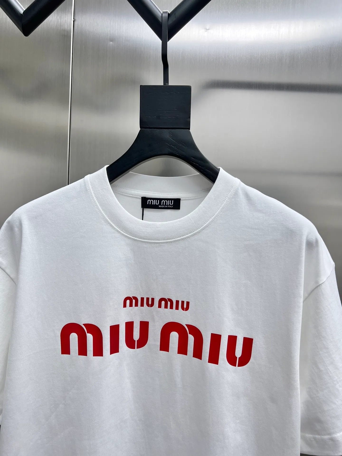 Miu Miu🌟New Arrival T T Hot Sale 99 280 🐎🐎Size：S-XXL Black White 2 Size S 110 54 69 21 M 114 56 71 22 L 118 58 73 22 XL 122 60 75 23 2XL 126 62 77 23