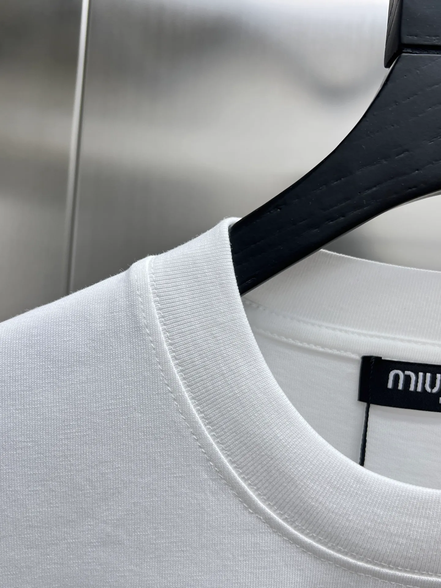 Miu Miu🌟New Arrival T T Hot Sale 99 280 🐎🐎Size：S-XXL Black White 2 Size S 110 54 69 21 M 114 56 71 22 L 118 58 73 22 XL 122 60 75 23 2XL 126 62 77 23