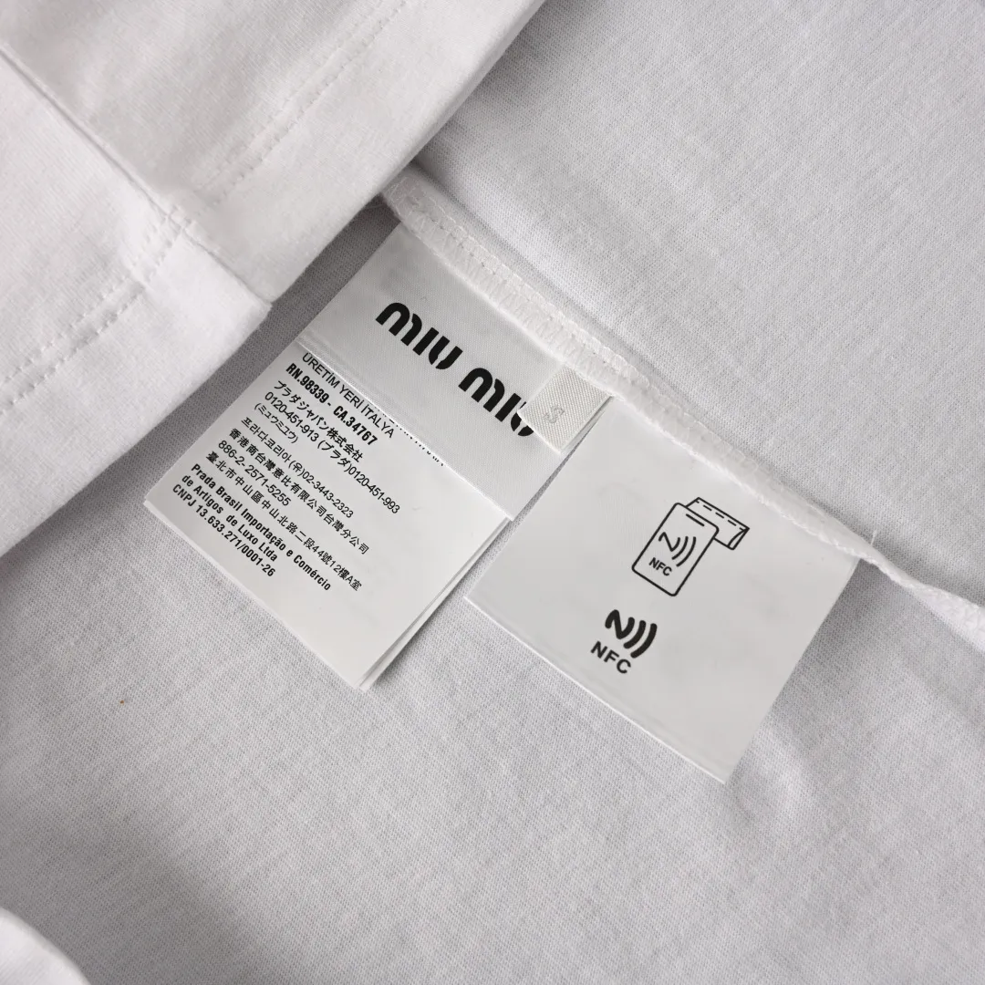 MIU MIU MM LOGO T Authentic 4919 ，21 ，1*1 ， ， ， 1：1 ， Size：S-XL