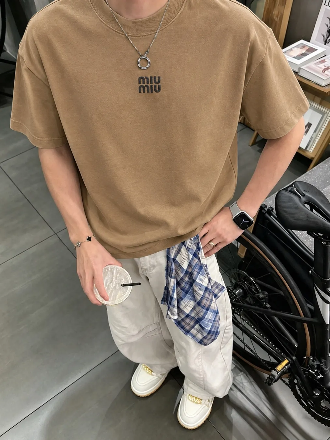 miumiu～ Classic logo， 《 》 ， ， Same Style ， : Black White Coffee Brown Size：S（90-130 ） M（125-150 ） L（135-165 ） XL（160-190 ） XXL（185-220 ）
