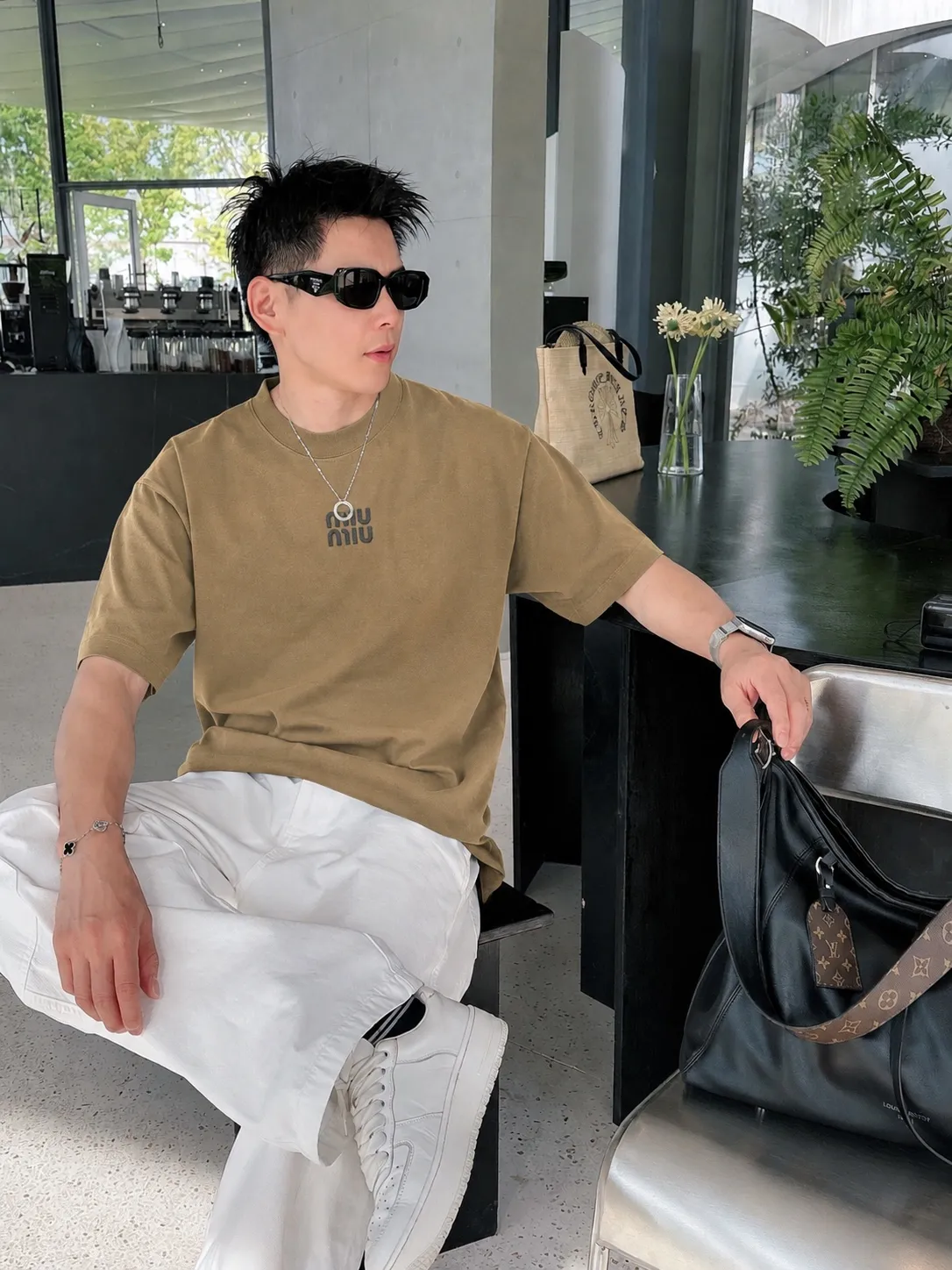 miumiu～ Classic logo， 《 》 ， ， Same Style ， : Black White Coffee Brown Size：S（90-130 ） M（125-150 ） L（135-165 ） XL（160-190 ） XXL（185-220 ）