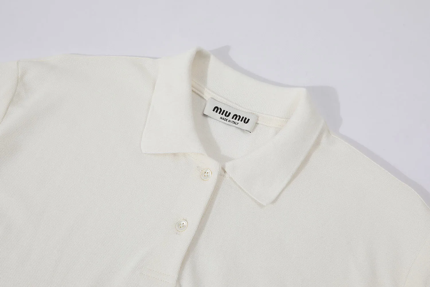 MIU MIU / 24SSClassic POLO 【White】 【In Stock】S M L XL